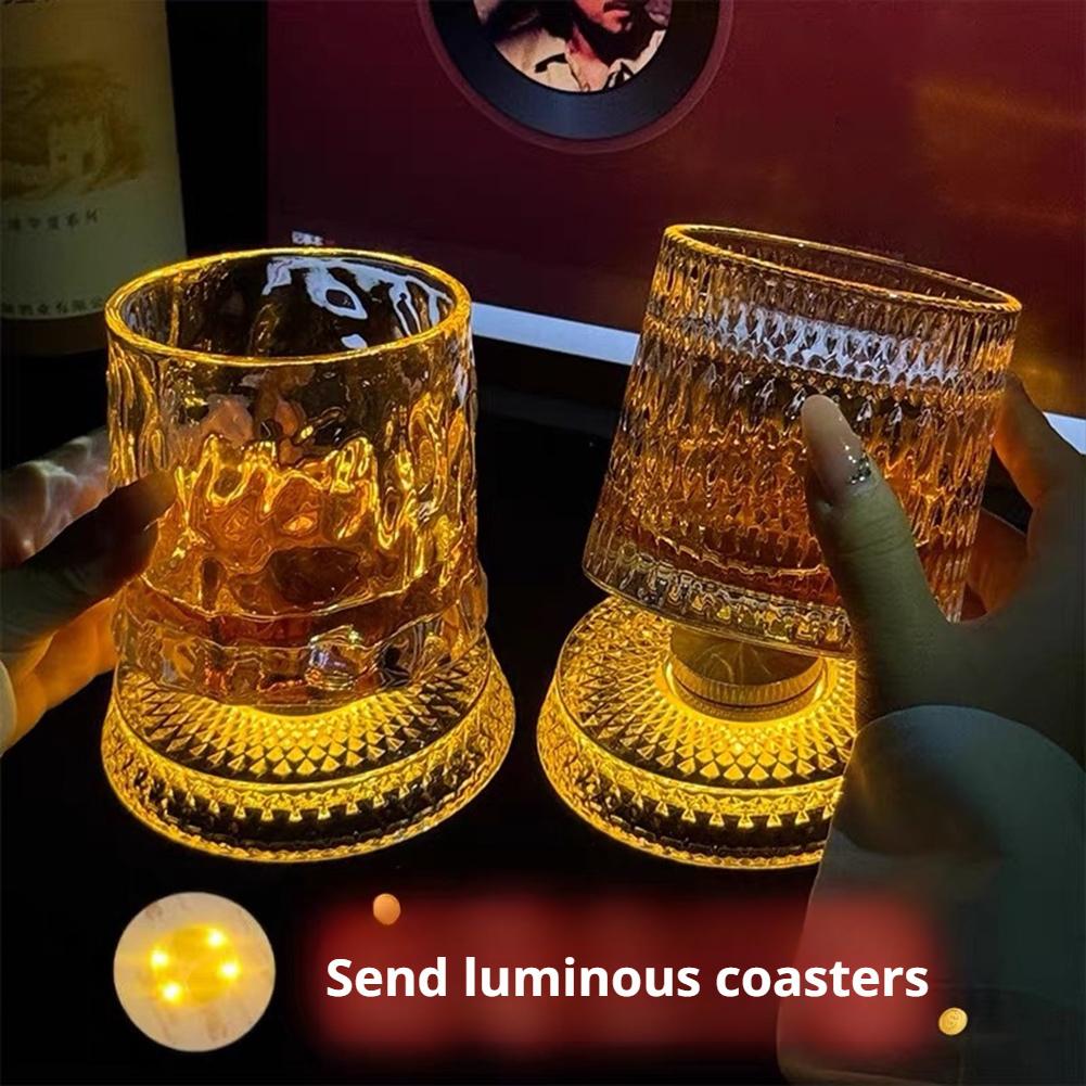 Rotating Whiskey Glass Creativ - Crystal Wine Glass ulasan dan harga
