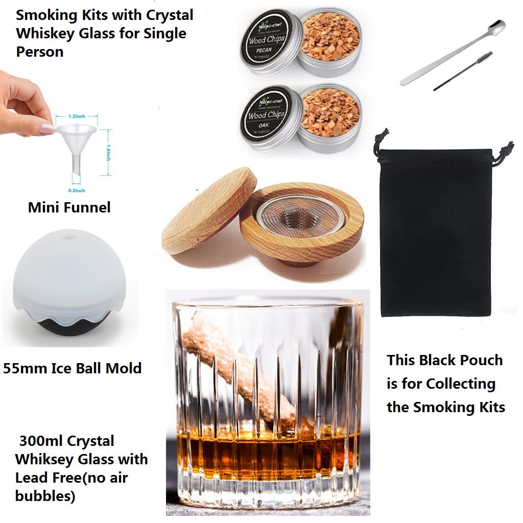 Whiskey Glass with Smoking Kit - Crystal Wine Glass ulasan dan harga