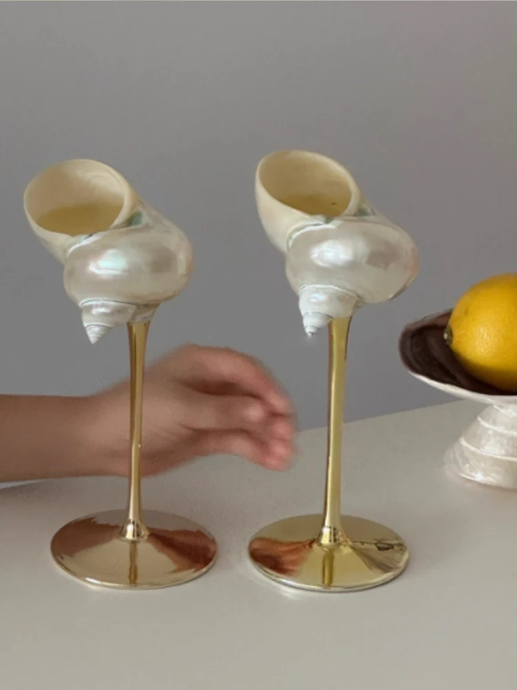 AhunderJiaz Retro Couple Seash - Crystal Wine Glass ulasan dan harga